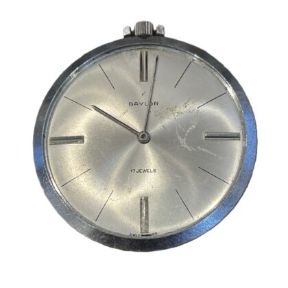 Vintage Baylor 17 Jewels Pocket / Fob Watch | 43mm | Seized | Missing Glass | Parts Only #71541
