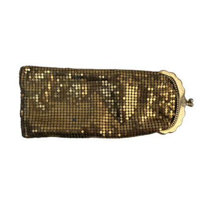 Vintage Glowmesh Gold-Tone Kiss Lock Coin Purse / Pouch #71636-18