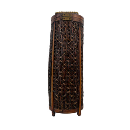 Monty's Wood & Wicker Lidded Storage Tube | 36cm | Decorative Container #71222-64