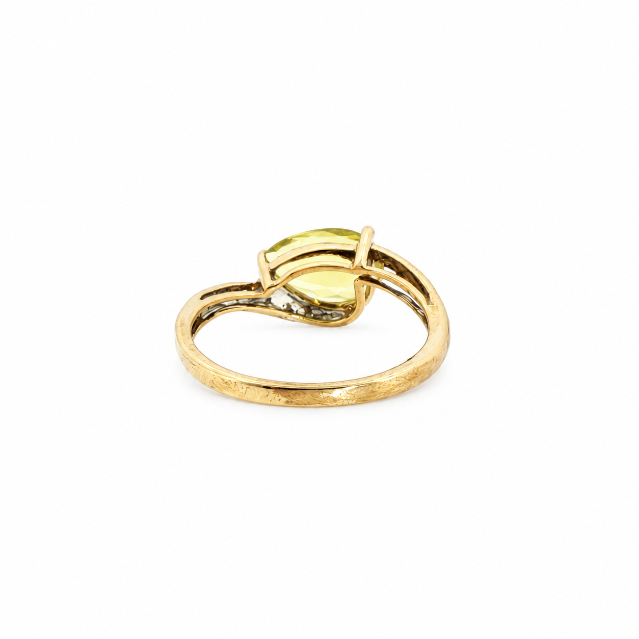 9ct Yellow Gold Lemon Quartz & Natural Diamond Ring | 2.4g | Size P #71794 9ct Yellow Gold Lemon Quartz & Natural Diamond Ring | 2.4g | Size P #71794 - Image 3