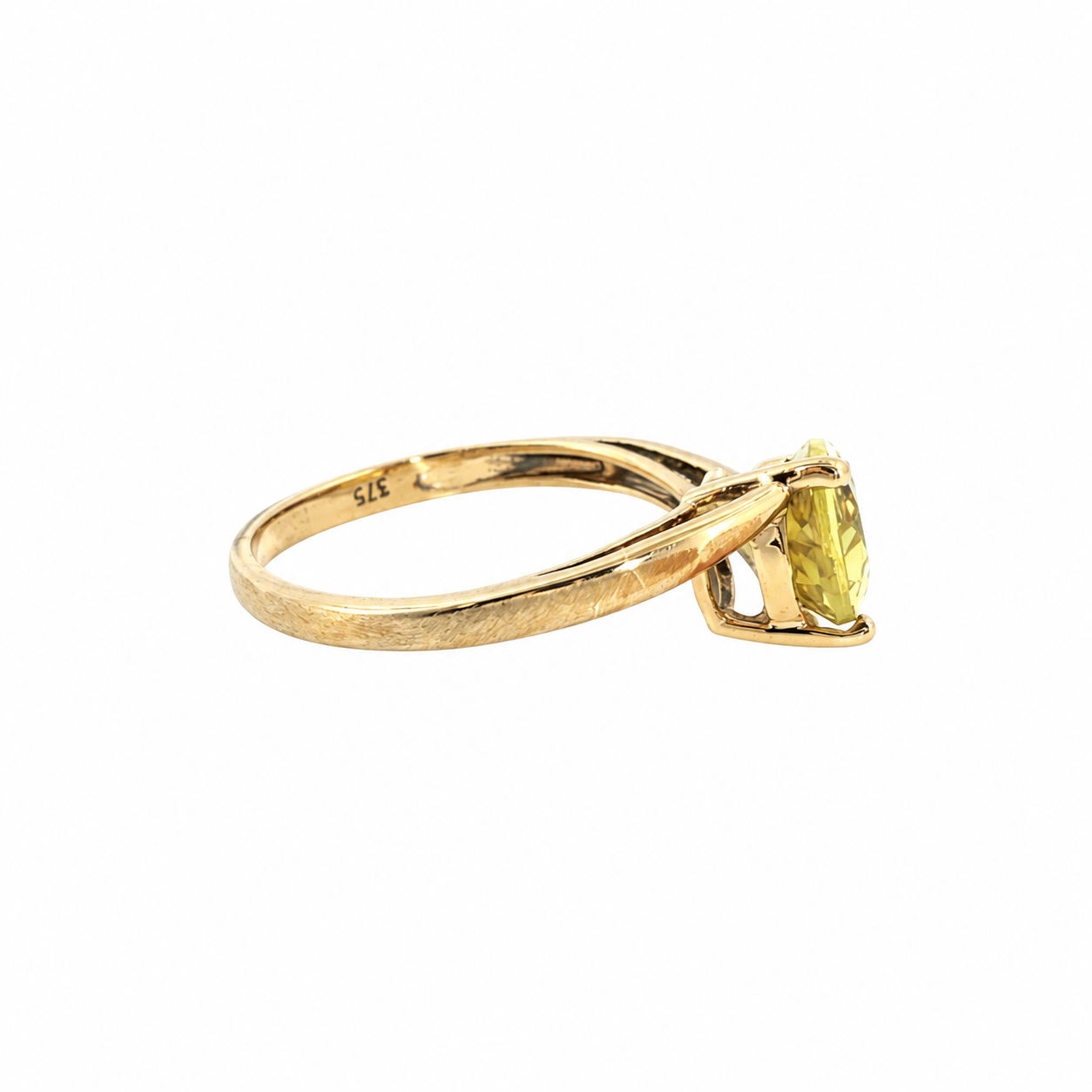 9ct Yellow Gold Lemon Quartz & Natural Diamond Ring | 2.4g | Size P #71794 9ct Yellow Gold Lemon Quartz & Natural Diamond Ring | 2.4g | Size P #71794 - Image 4