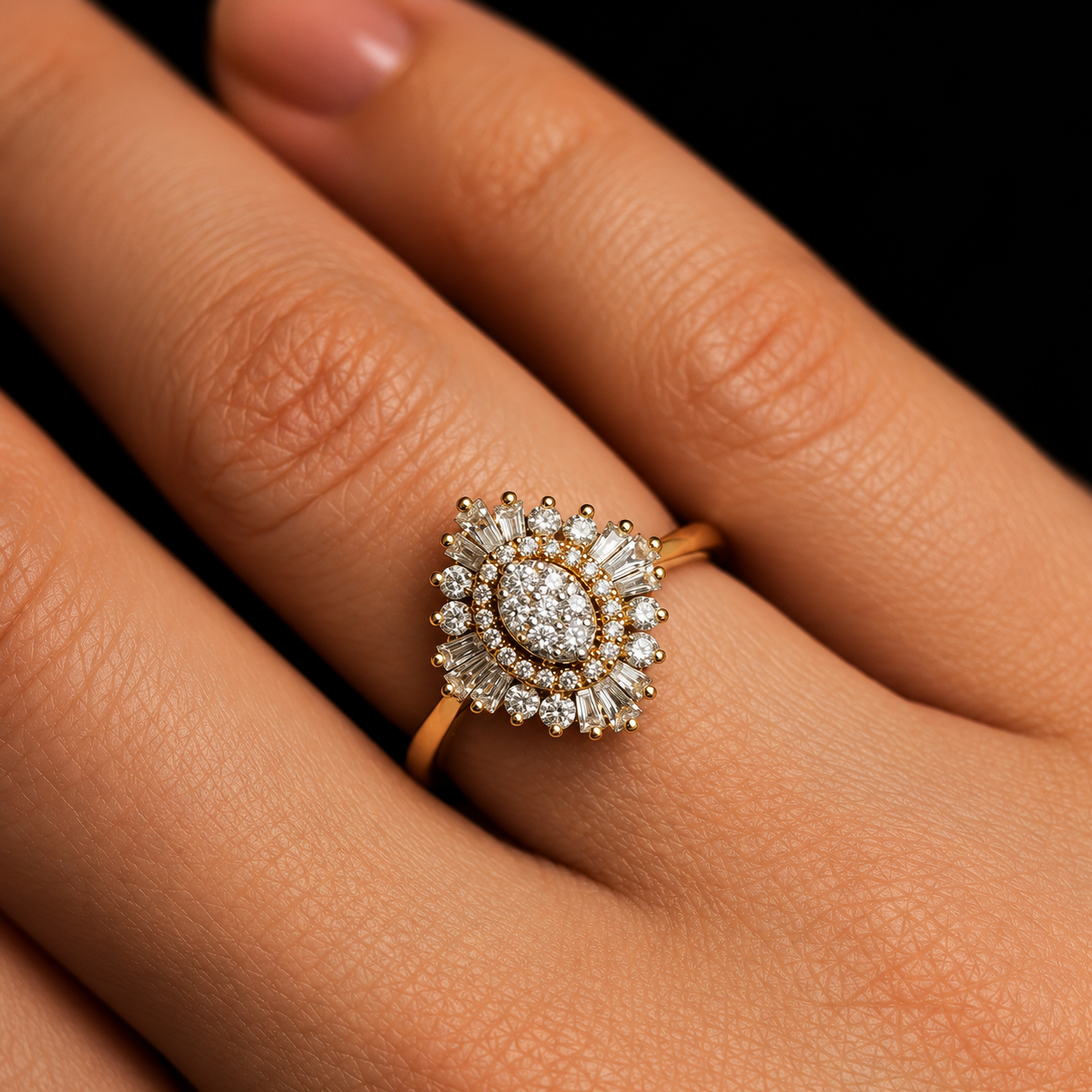 10ct Gold 0.62ct TDW Diamond Cluster Ring | Certificate | RRP $1,899 #70759 10ct Gold 0.62ct TDW Diamond Cluster Ring | Certificate | RRP $1,899 #70759 - Image 2