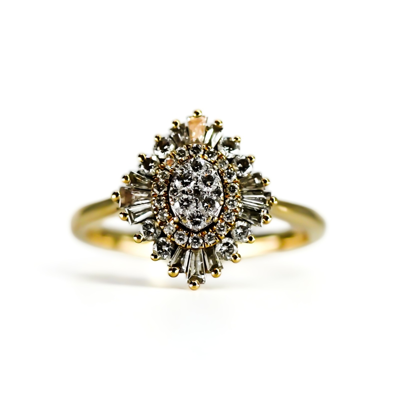 10ct Gold 0.62ct TDW Diamond Cluster Ring | Certificate | RRP $1,899 #70759 10ct Gold 0.62ct TDW Diamond Cluster Ring | Certificate | RRP $1,899 #70759