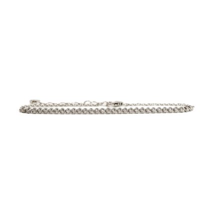 Monty's 10ct White Gold 0.50ct TDW Lab-Grown Diamond Half Tennis Bracelet | 2.8g | Certificate #71453
