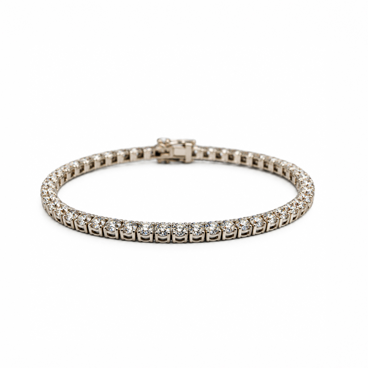 14ct White Gold Lab-Grown Diamond Tennis Bracelet | Approx. 5.5ct TDW | 18cm #72098 14ct White Gold Lab-Grown Diamond Tennis Bracelet | Approx. 5.5ct TDW | 18cm #72098 - Image 4