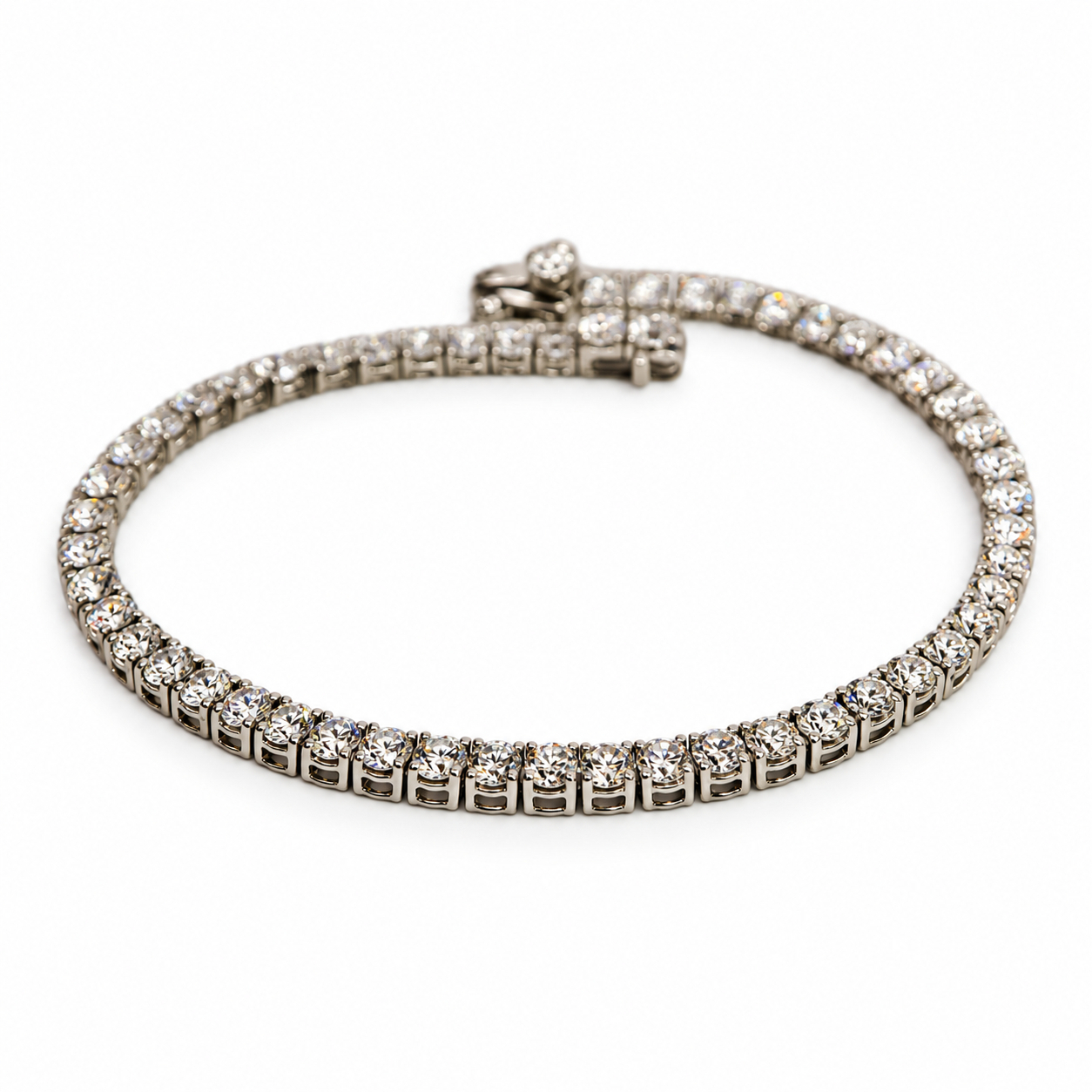 14ct White Gold Lab-Grown Diamond Tennis Bracelet | Approx. 5.5ct TDW | 18cm #72098 14ct White Gold Lab-Grown Diamond Tennis Bracelet | Approx. 5.5ct TDW | 18cm #72098 - Image 6