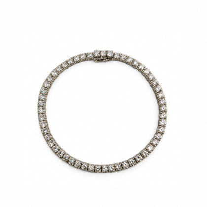 14ct White Gold Lab-Grown Diamond Tennis Bracelet | Approx. 5.5ct TDW | 18cm #72098
