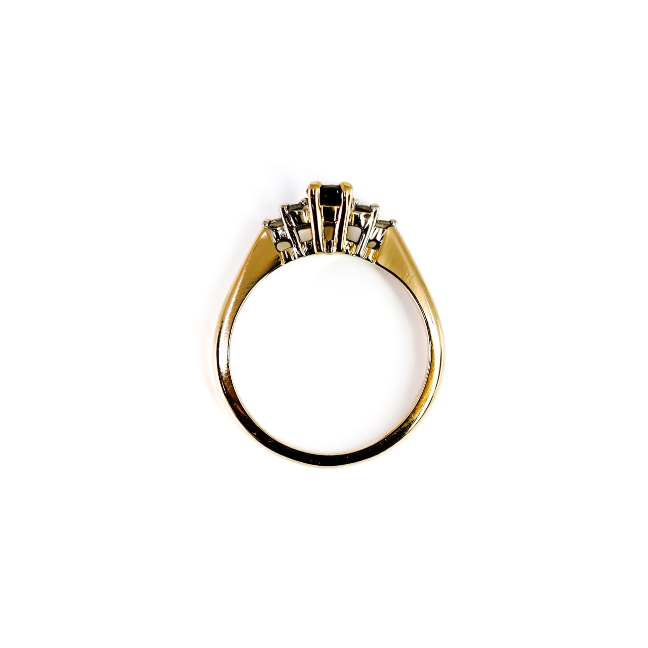 14ct Yellow Gold Sapphire & Diamond Ring | 3.5g | Size M #71885 14ct Yellow Gold Sapphire & Diamond Ring | 3.5g | Size M #71885 - Image 6