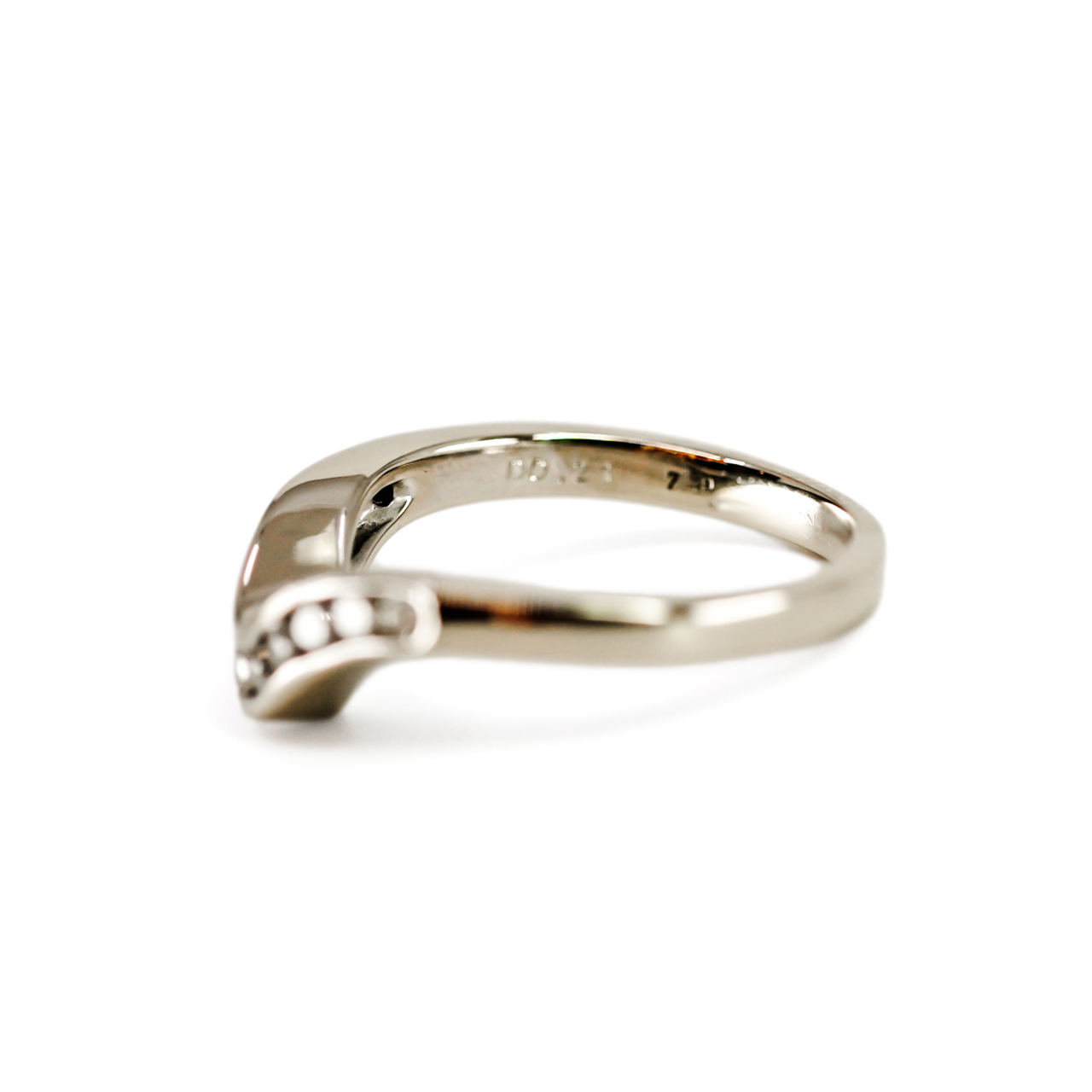 18ct White Gold Diamond Wishbone Ring | 3.0g | Size I #70292 18ct White Gold Diamond Wishbone Ring | 3.0g | Size I #70292 - Image 6