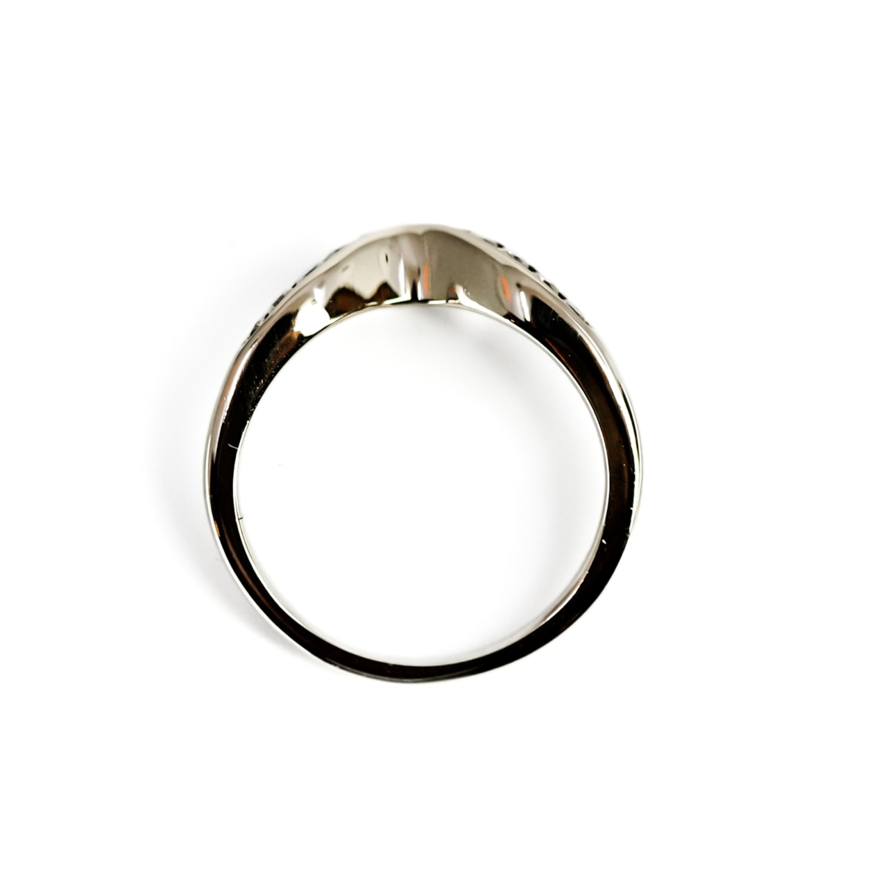 18ct White Gold Diamond Wishbone Ring | 3.0g | Size I #70292 18ct White Gold Diamond Wishbone Ring | 3.0g | Size I #70292 - Image 8