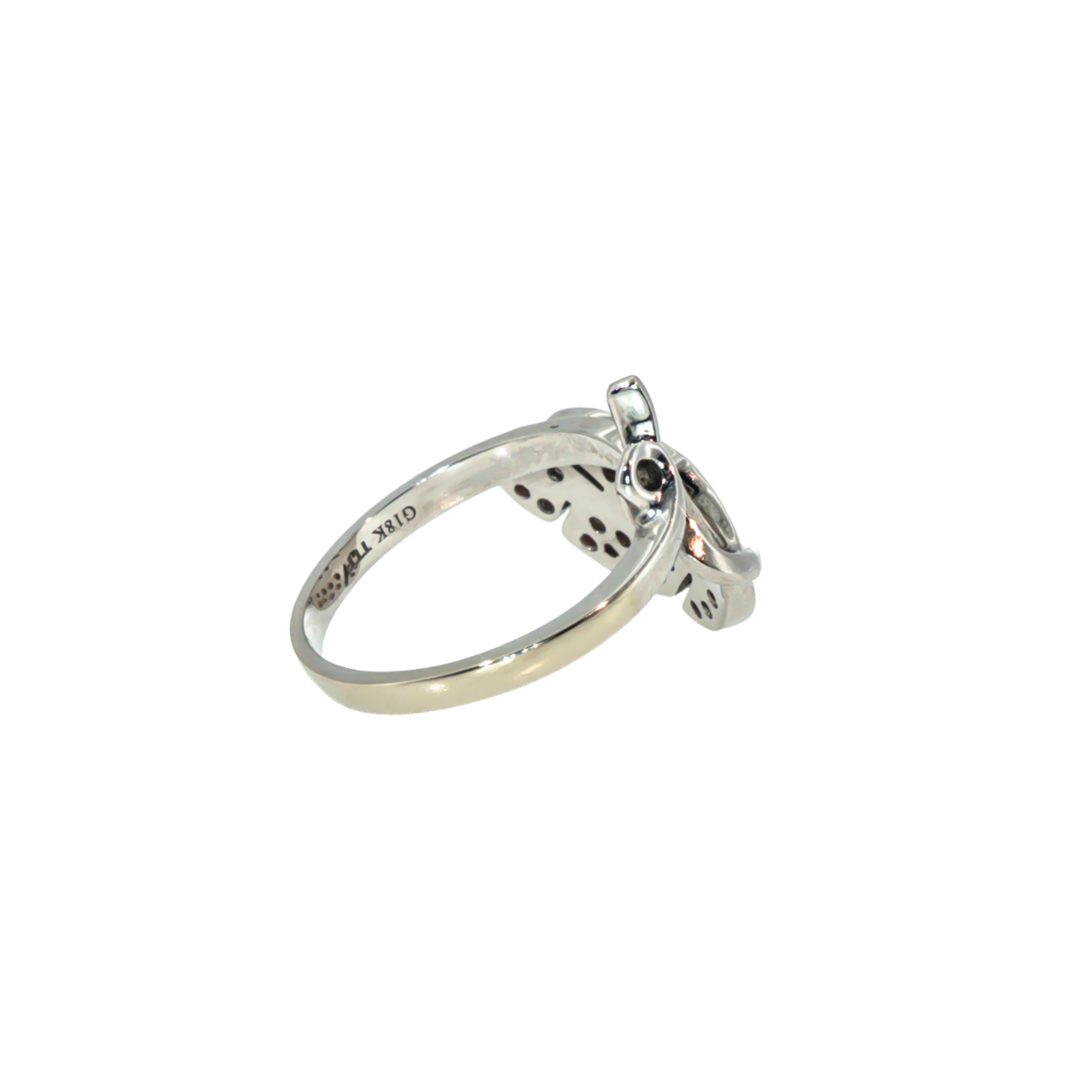 18ct White Gold Orange Sapphire Leaf Ring | 4.8g | Adjustable #72165 18ct White Gold Orange Sapphire Leaf Ring | 4.8g | Adjustable #72165 - Image 8