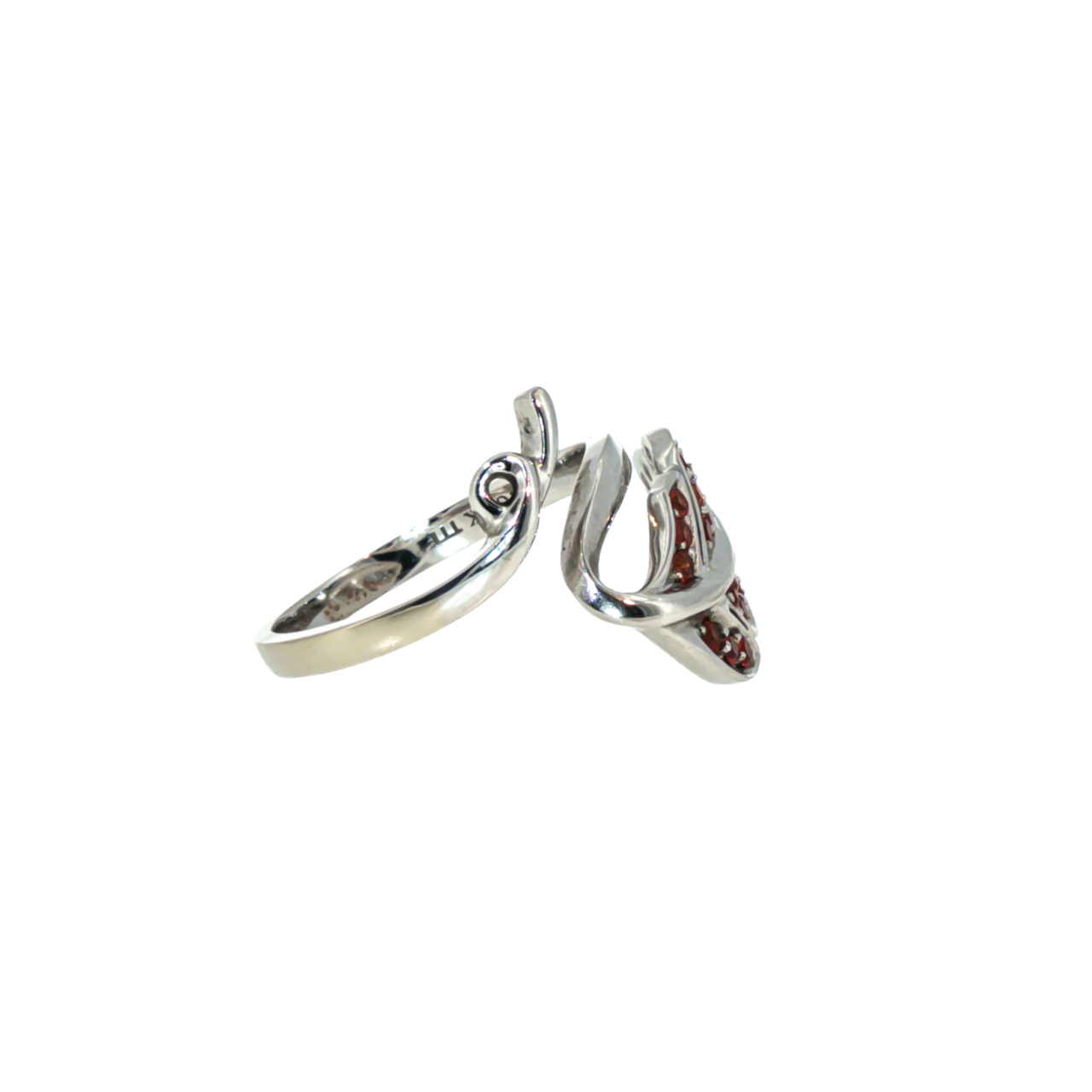 18ct White Gold Orange Sapphire Leaf Ring | 4.8g | Adjustable #72165 18ct White Gold Orange Sapphire Leaf Ring | 4.8g | Adjustable #72165 - Image 9