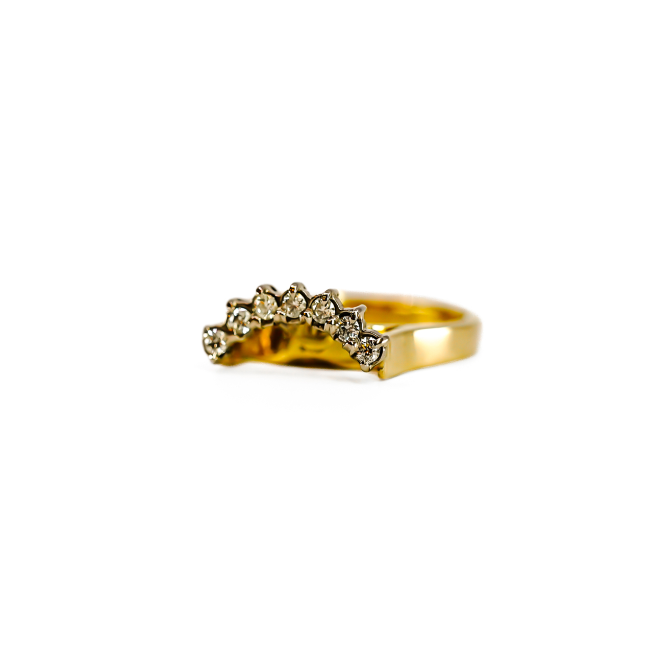 18ct Yellow Gold 0.14ct TDW Diamond Curve Ring | 3.3g | Size J½ #72041 18ct Yellow Gold 0.14ct TDW Diamond Curve Ring | 3.3g | Size J½ #72041 - Image 9