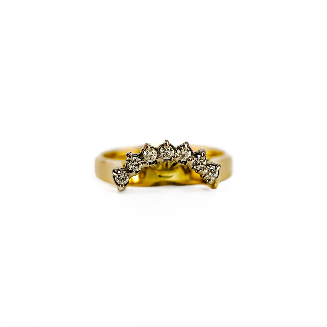 18ct Yellow Gold 0.14ct TDW Diamond Curve Ring | 3.5g | Size J #72042 18ct Yellow Gold 0.14ct TDW Diamond Curve Ring | 3.5g | Size J #72042