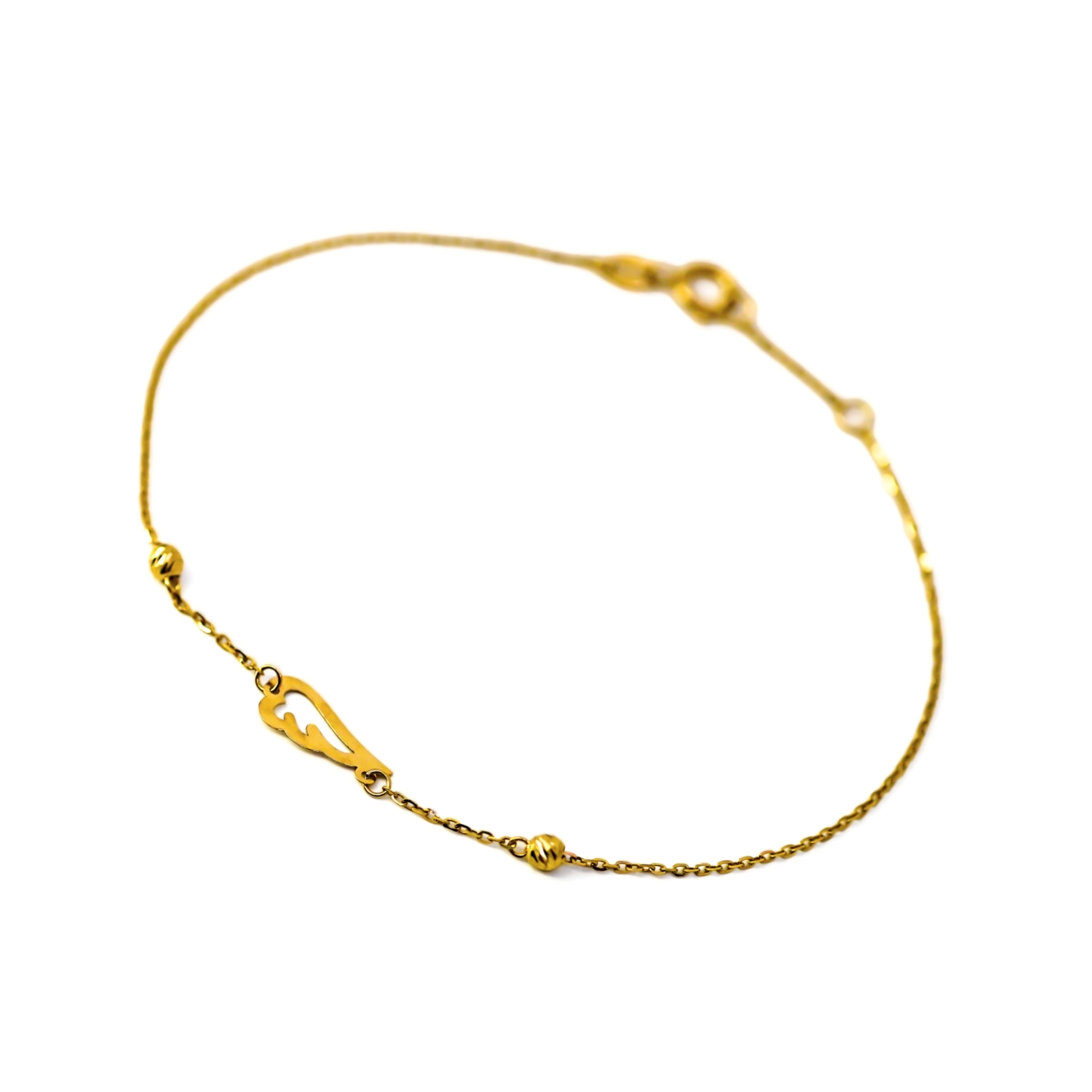 18ct Yellow Gold Angel Wing Bracelet | 0.6g | 16–17cm #72183 18ct Yellow Gold Angel Wing Bracelet | 0.6g | 16–17cm #72183 - Image 3