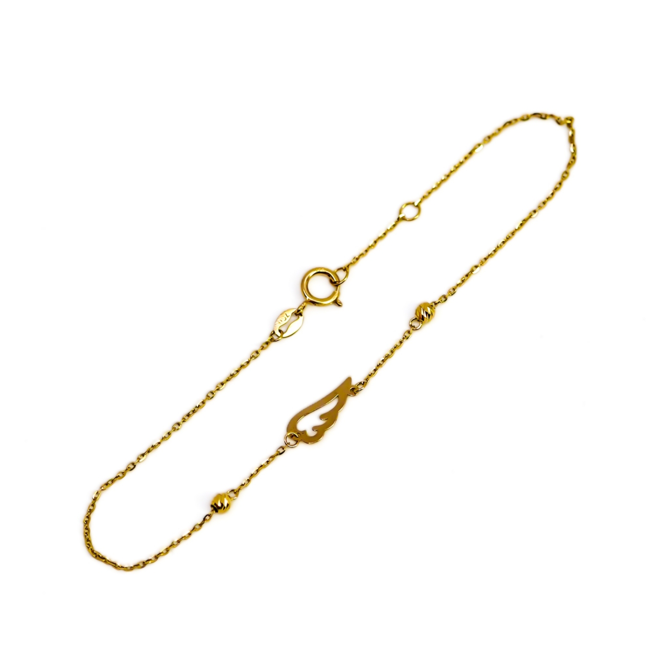 18ct Yellow Gold Angel Wing Bracelet | 0.6g | 16–17cm #72183 18ct Yellow Gold Angel Wing Bracelet | 0.6g | 16–17cm #72183 - Image 4