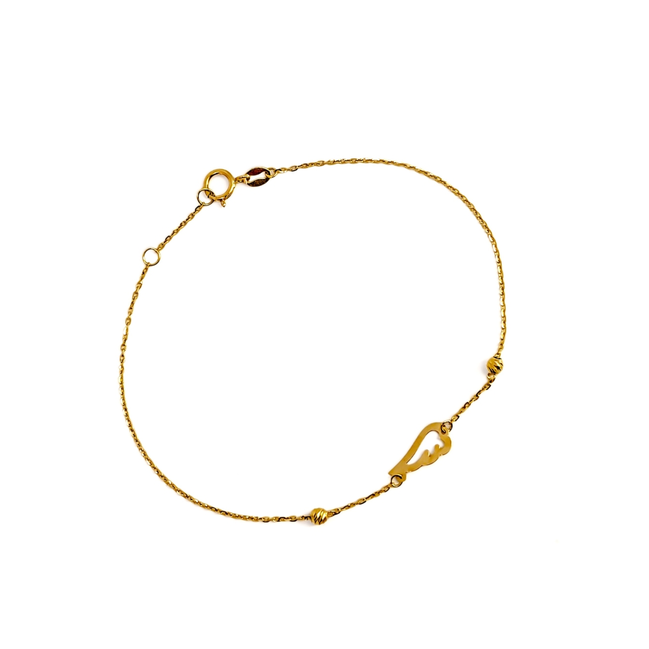 18ct Yellow Gold Angel Wing Bracelet | 0.6g | 16–17cm #72183 18ct Yellow Gold Angel Wing Bracelet | 0.6g | 16–17cm #72183