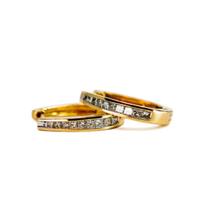 Monty's 18ct Yellow Gold Diamond Huggie Earrings | 5.3g | 18 x 15mm #71641