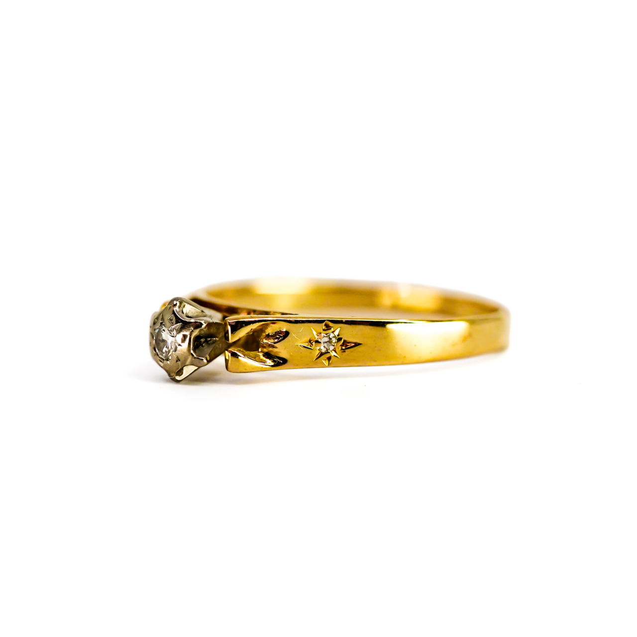18ct Yellow Gold Diamond Ring | 2.6g #71888 18ct Yellow Gold Diamond Ring | 2.6g #71888 - Image 10