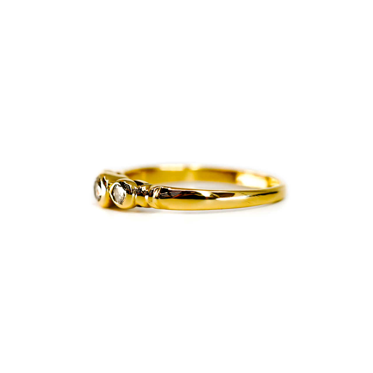 18ct Yellow Gold Diamond Trilogy Ring | 2.4g | Size P #71887 18ct Yellow Gold Diamond Trilogy Ring | 2.4g | Size P #71887 - Image 4