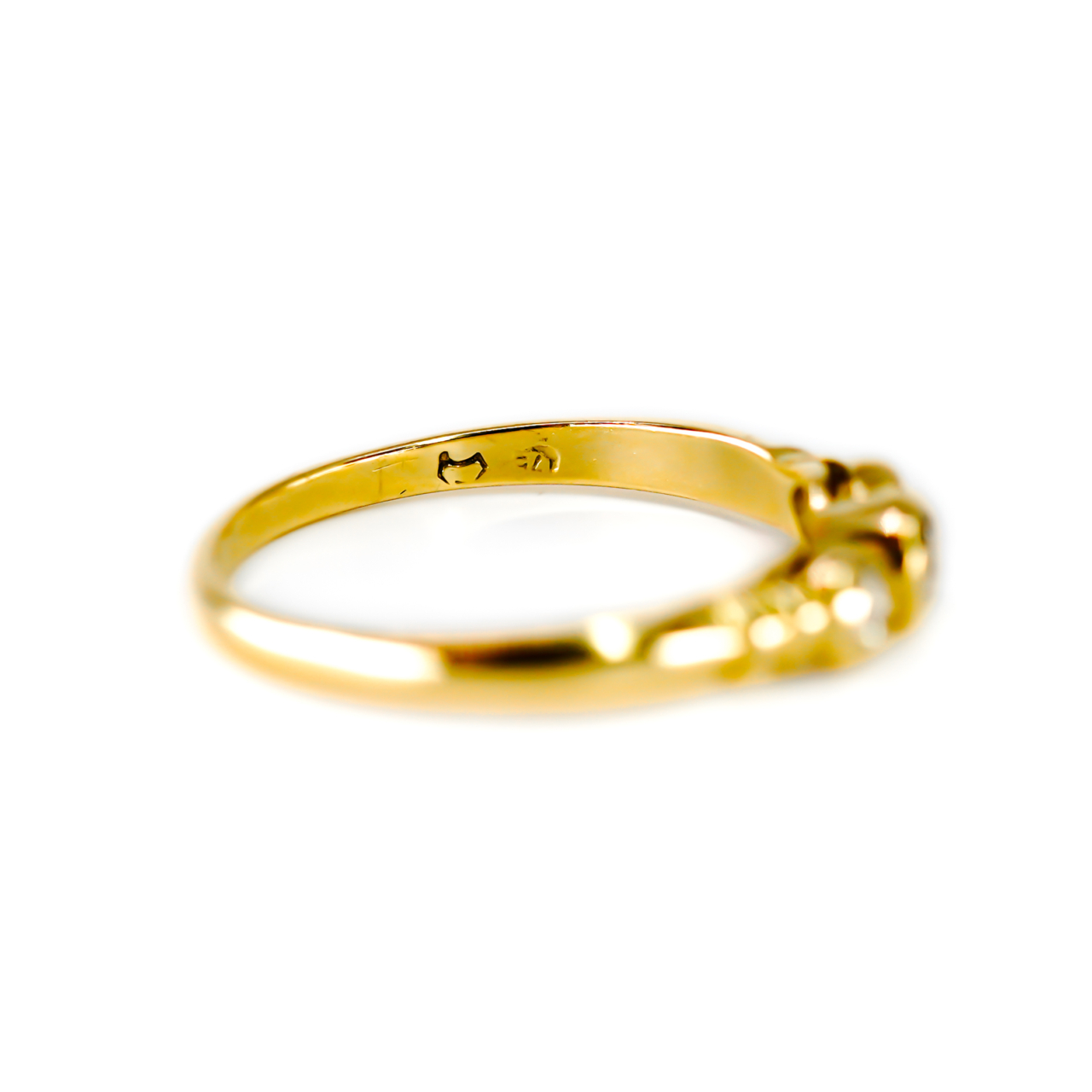 18ct Yellow Gold Diamond Trilogy Ring | 2.4g | Size P #71887 18ct Yellow Gold Diamond Trilogy Ring | 2.4g | Size P #71887 - Image 8