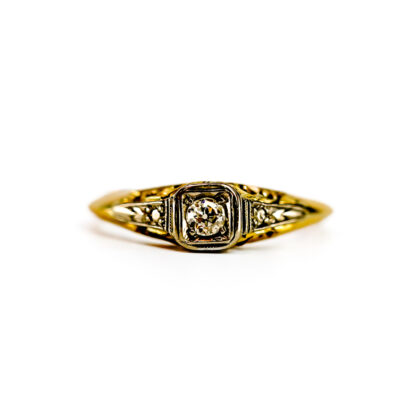 18ct Yellow Gold Diamond Trilogy Ring | 2.5g | Size L #71883