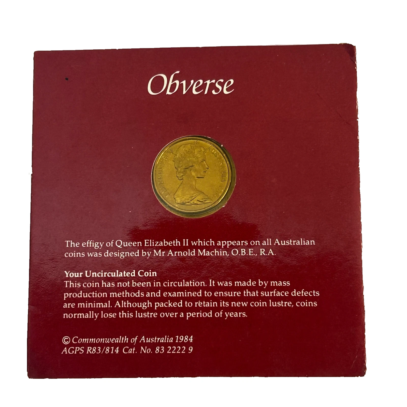 1984 Australian $1 Uncirculated Coin | Royal Australian Mint Card #71636-3 1984 Australian $1 Uncirculated Coin | Royal Australian Mint Card #71636-3 - Image 5