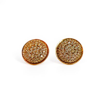 Monty's 9ct Rose Gold CZ Cluster Stud Earrings | 3.6g | 12.2mm #70153