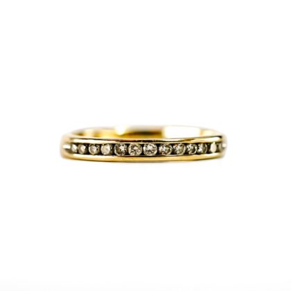 Monty's 9ct Yellow Gold 13-Diamond Band Ring | 1.5g | Size L #71884