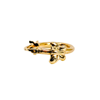 9ct Yellow Gold Butterfly Huggie Hoop Earring | Single | 0.5g #72140