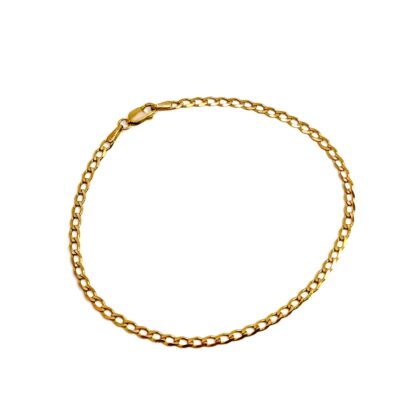 9ct Yellow Gold Curb Link Bracelet | 1.7g | 18.5cm | Italy #72047
