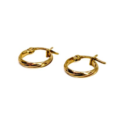 Monty's 9ct Yellow Gold Swirl Hoop Earrings | 0.6g | 10mm #71991