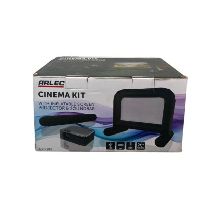 Arlec Cinema Kit | Inflatable Screen, Projector & Soundbar | New in Box #70107