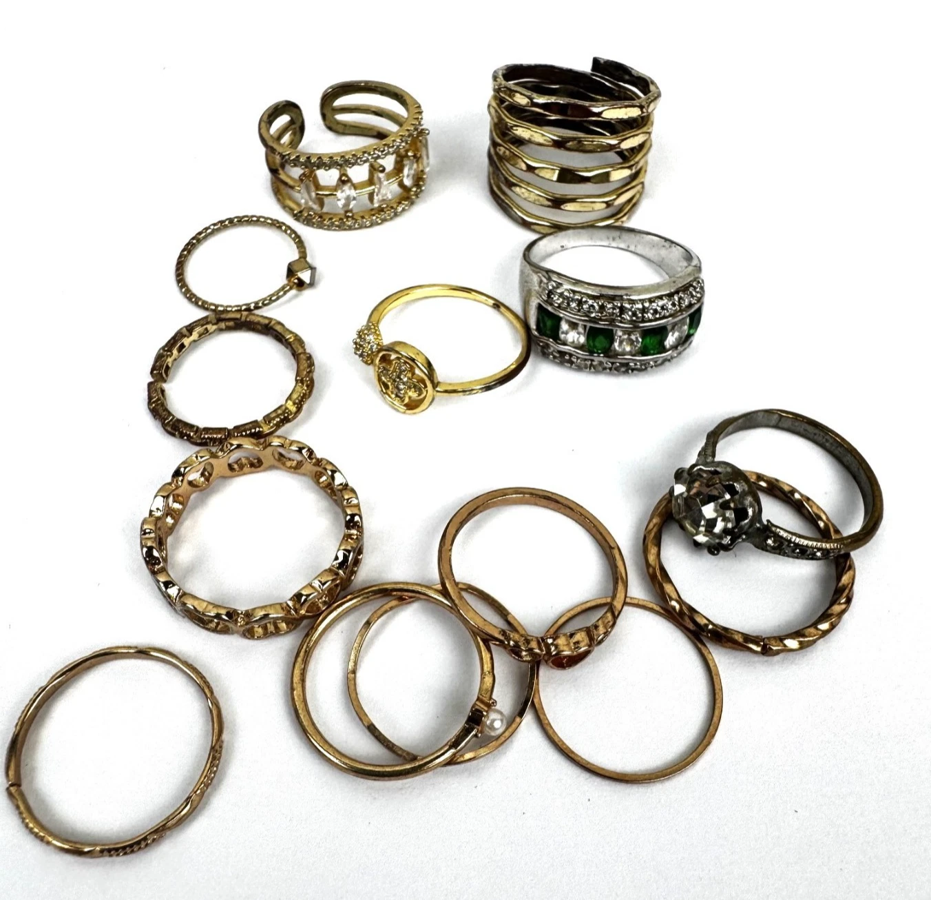 Collection of 14 Costume & Gold-Plated Rings | Mixed Styles #70187-6 Collection of 14 Costume & Gold-Plated Rings | Mixed Styles #70187-6