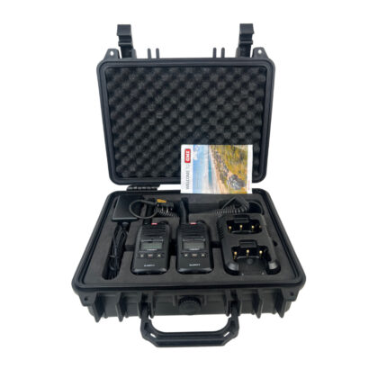 Monty's GME TX6160 UHF CB Radio Twin Pack | Charging Dock & Case #71874