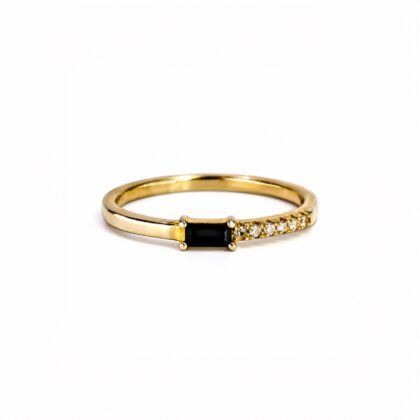 Monty's Gold-Plated Sterling Silver Blue & White CZ Ring | 1.3g | Size N #67541