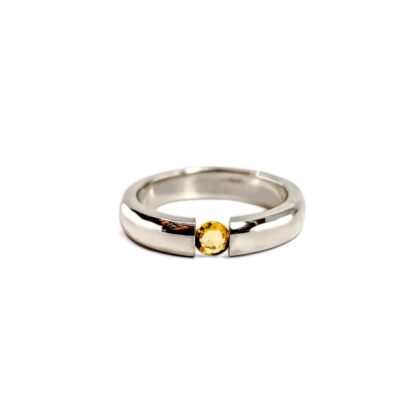 Handmade Sterling Silver Citrine Ring | 3.0g | Size H #72326-27