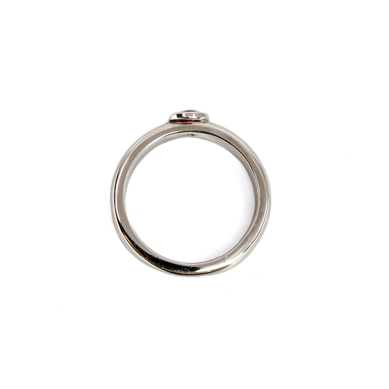 Handmade Sterling Silver Synthetic Ruby Ring | 4.2g | Size P #72326-28 Handmade Sterling Silver Synthetic Ruby Ring | 4.2g | Size P #72326-28 - Image 2