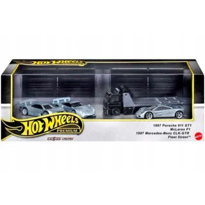 Hot Wheels Premium 4-Car Set | Porsche 911 GT1 | McLaren F1 | CLK-GTR #68416
