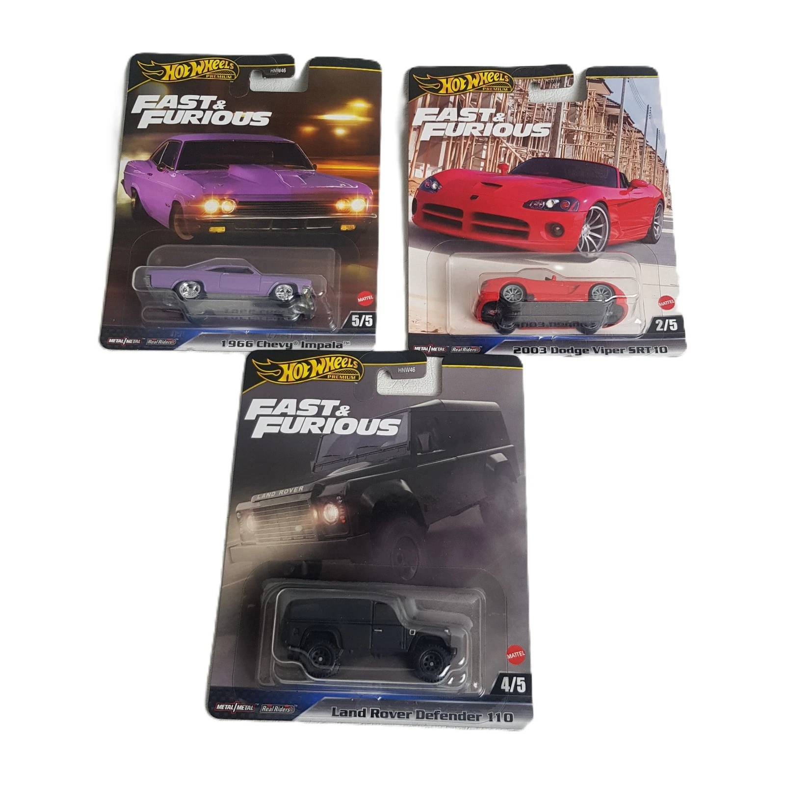 Hot Wheels Premium Fast & Furious Die-Cast Cars | Set of 3 #67664 Hot Wheels Premium Fast & Furious Die-Cast Cars | Set of 3 #67664