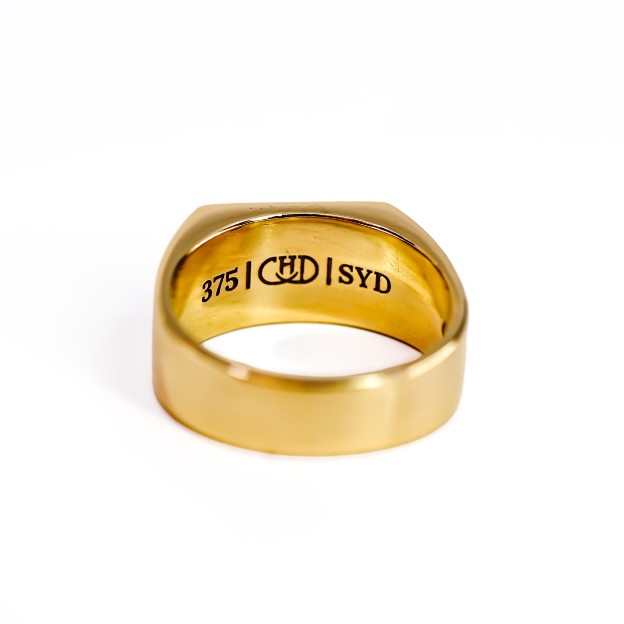 Howlett Jewellery 9ct Yellow Gold Black Diamond Signet Ring | 12.1g | RRP $3,250 #71973 Howlett Jewellery 9ct Yellow Gold Black Diamond Signet Ring | 12.1g | RRP $3,250 #71973 - Image 5