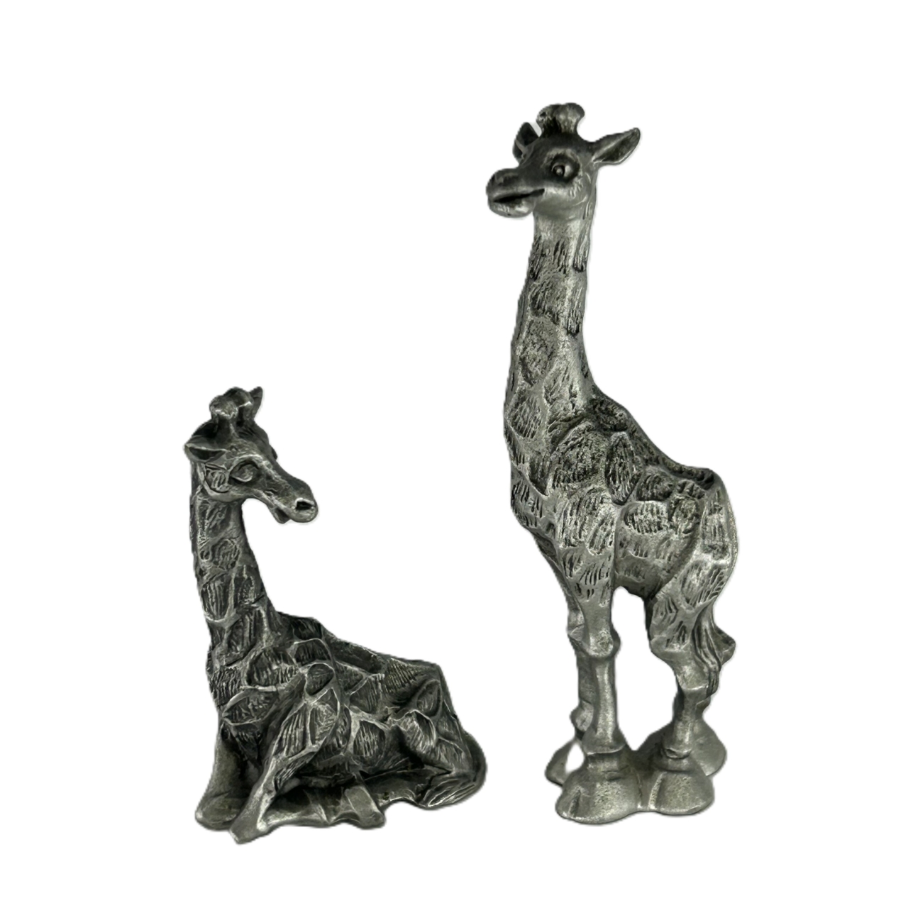 Hudson Pewter by Selangor Pewter Giraffe Pair | Noah’s Ark | 1981 #72011 Hudson Pewter by Selangor Pewter Giraffe Pair | Noah’s Ark | 1981 #72011