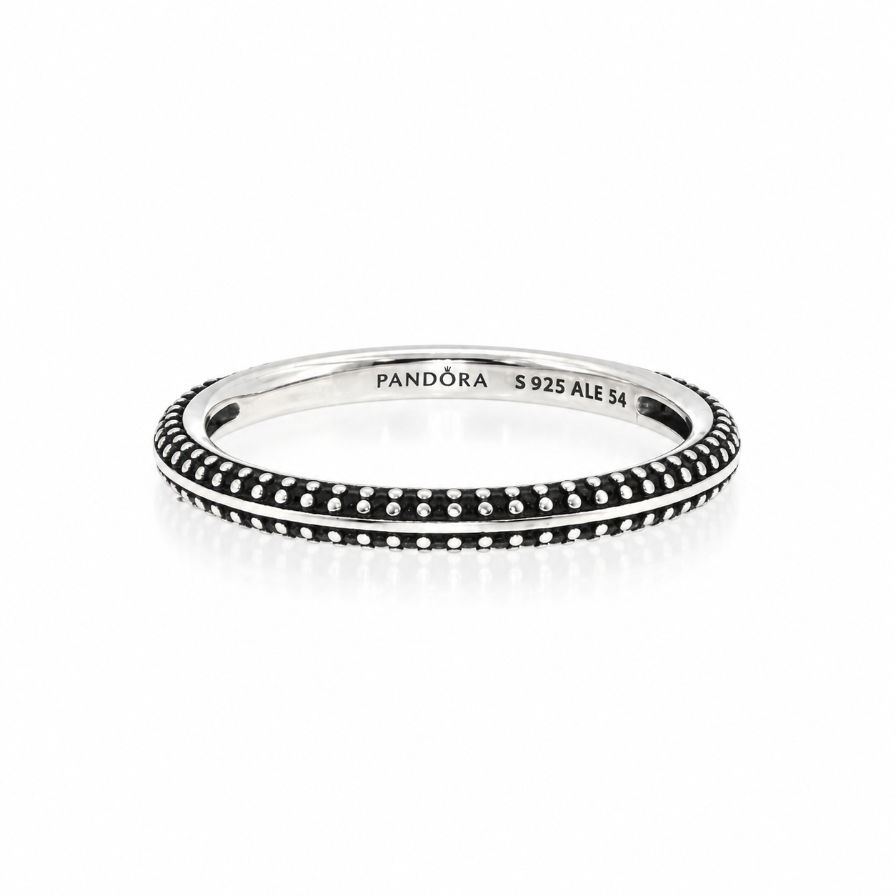 Pandora ME Black Pavé Ring | Sterling Silver | Size 54 / N #71923 Pandora ME Black Pavé Ring | Sterling Silver | Size 54 / N #71923