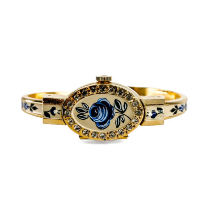 Rodeo Swiss Made Gold-Tone Manual Wind Bangle Watch | Hidden Dial #69362