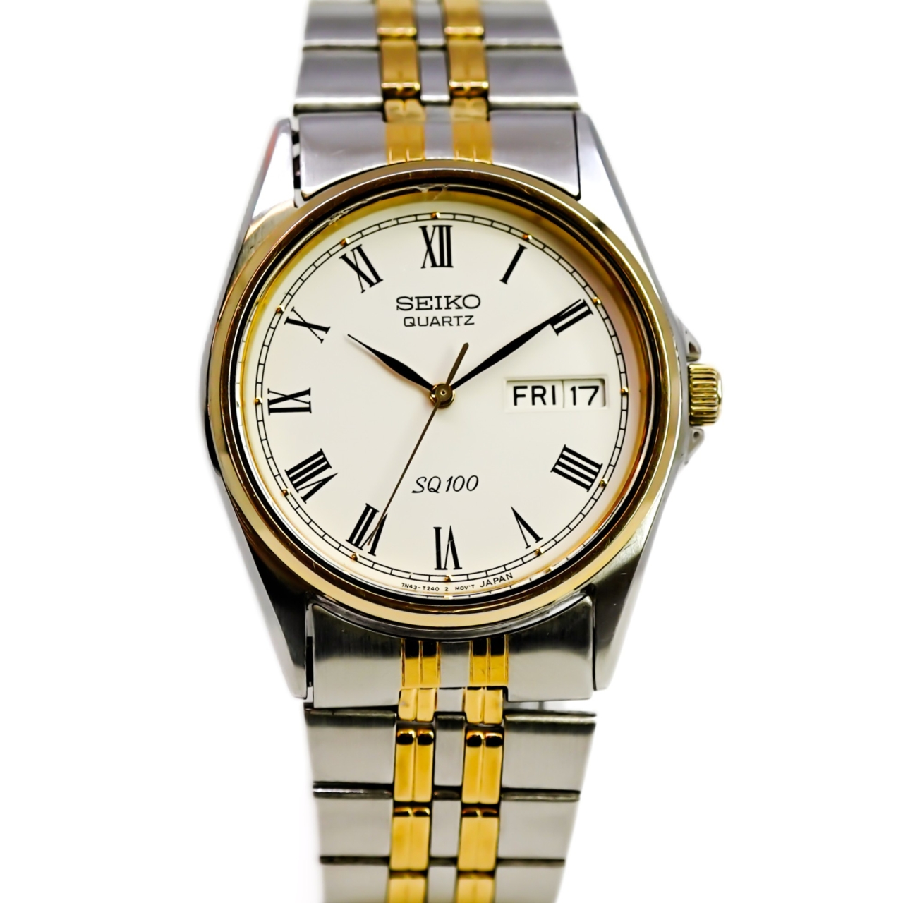 Seiko 7N43-T011 Two-Tone Quartz Watch | 35mm | Roman Numeral Dial #72179 Seiko 7N43-T011 Two-Tone Quartz Watch | 35mm | Roman Numeral Dial #72179 - Image 4