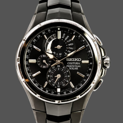 Seiko Coutura V198-0AB0 Perpetual Solar Chronograph 43mm | Black Dial #71631