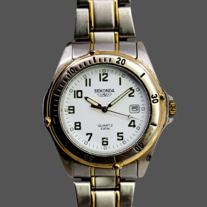 Monty's Sekonda Two-Tone Quartz Watch | White Dial | 38mm | 19cm #69204