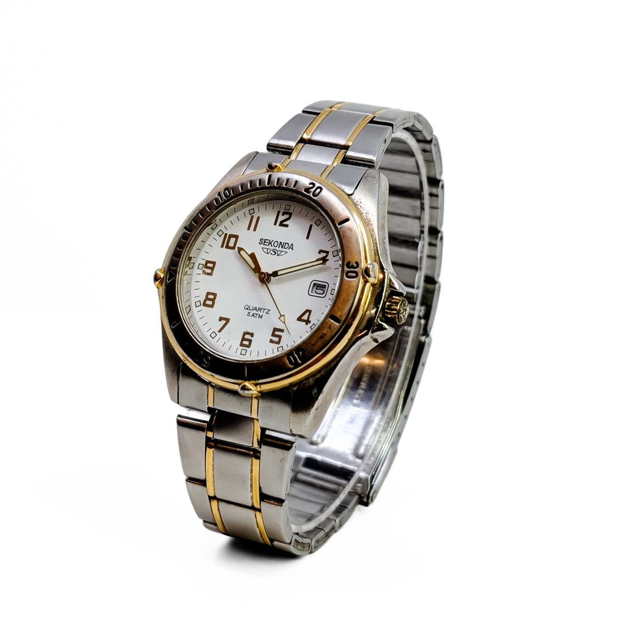 Sekonda Two-Tone Quartz Watch | White Dial | 38mm | 19cm #69204 Sekonda Two-Tone Quartz Watch | White Dial | 38mm | 19cm #69204 - Image 4