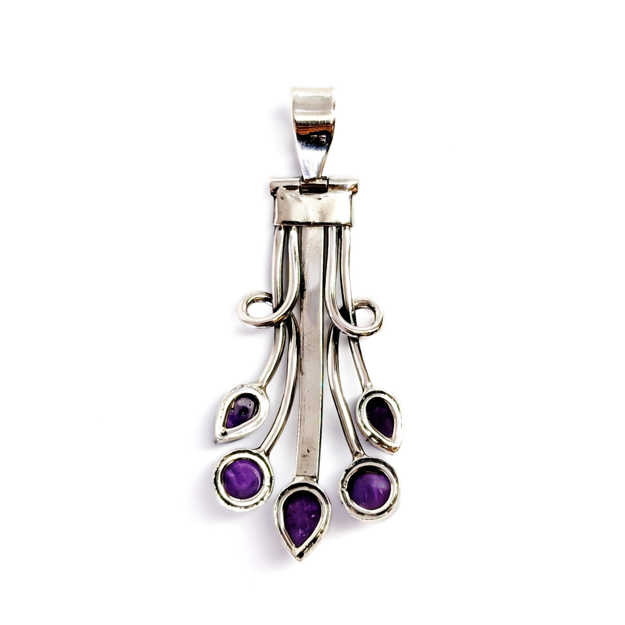 Sterling Silver Amethyst Handmade Pendant | 10.3g | 60mm #71939 Sterling Silver Amethyst Handmade Pendant | 10.3g | 60mm #71939 - Image 3