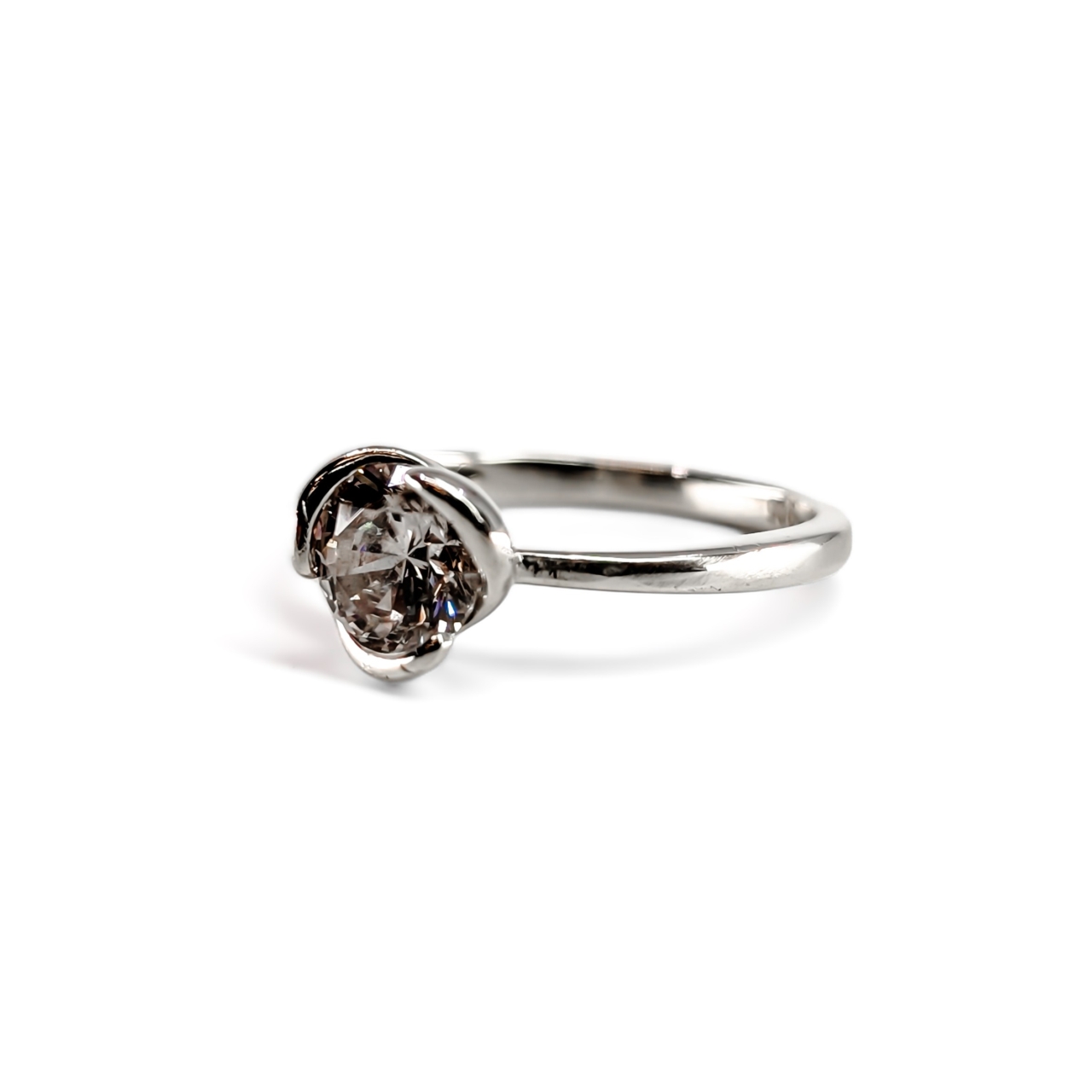 Sterling Silver CZ Solitaire Ring | 2.3g | Size O #72186 Sterling Silver CZ Solitaire Ring | 2.3g | Size O #72186 - Image 3